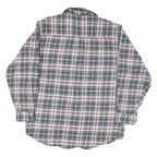 MOOSE CREEK Mens Grey & Red Plaid Cotton Blend Shirt M Casual Long Sleeve