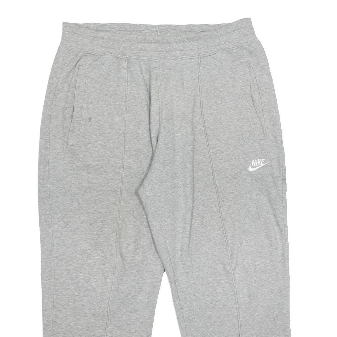 NIKE Mens Joggers Grey XL W32 Casual Cotton Blend Relaxed Straight Fit