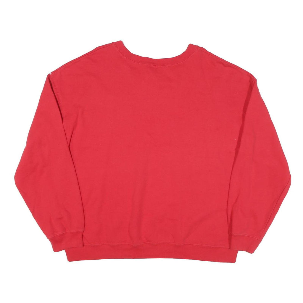 MICKEY Mens Red Sweatshirt 2XL Cotton Blend Pullover Cartoon Graphic