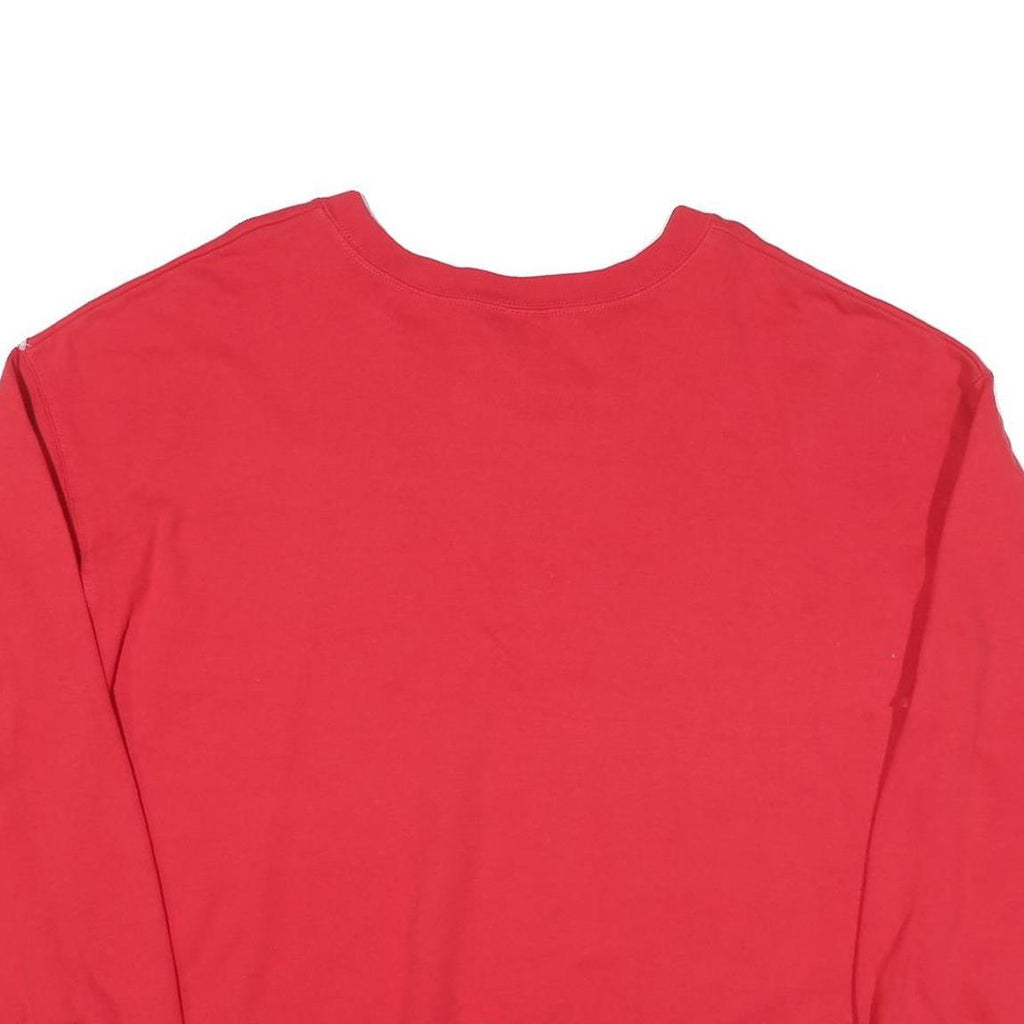 MICKEY Mens Red Sweatshirt 2XL Cotton Blend Pullover Cartoon Graphic