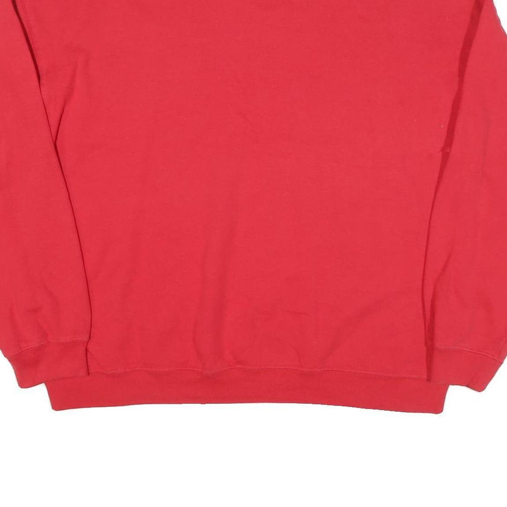 MICKEY Mens Red Sweatshirt 2XL Cotton Blend Pullover Cartoon Graphic