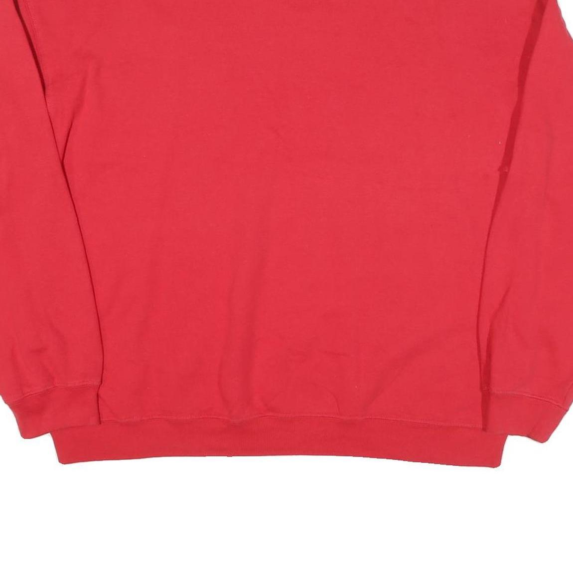 MICKEY Mens Red Sweatshirt 2XL Cotton Blend Pullover Cartoon Graphic