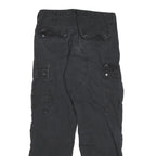 CARHARTT Mens Cotton Blend Black Relaxed Cargo Trousers W30 L30 Workwear
