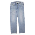 CARHARTT Mens Regular Fit Straight Leg Denim Light Blue Cotton Blend Zip W34 L34