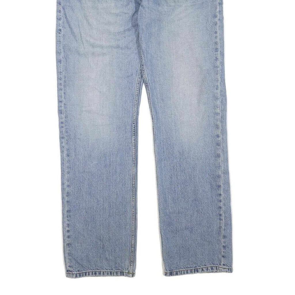 CARHARTT Mens Regular Fit Straight Leg Denim Light Blue Cotton Blend Zip W34 L34