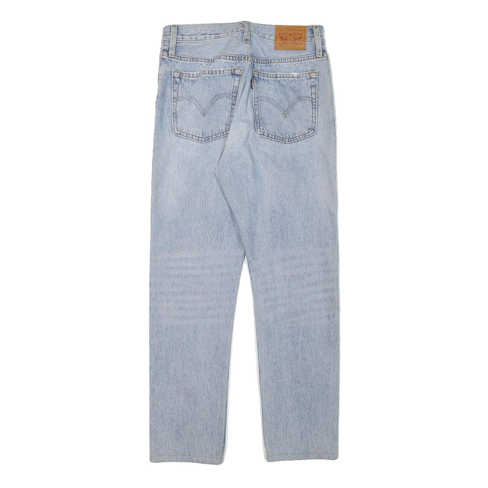 LEVI'S 501S Womens Jeans Blue Slim Straight Denim Light W27 L27 Classic Button