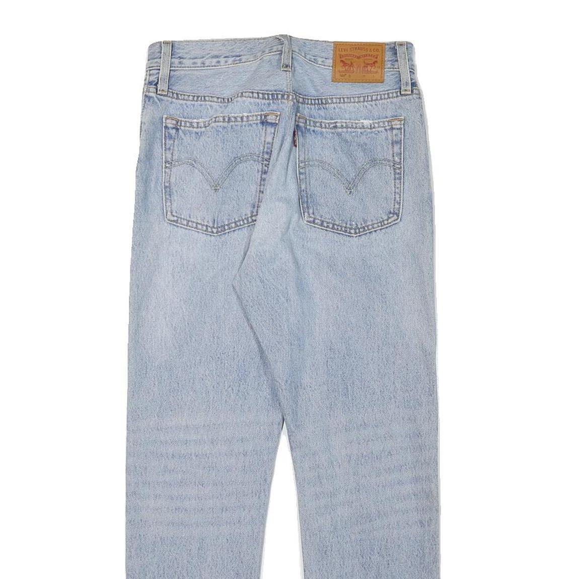 LEVI'S 501S Womens Jeans Blue Slim Straight Denim Light W27 L27 Classic Button