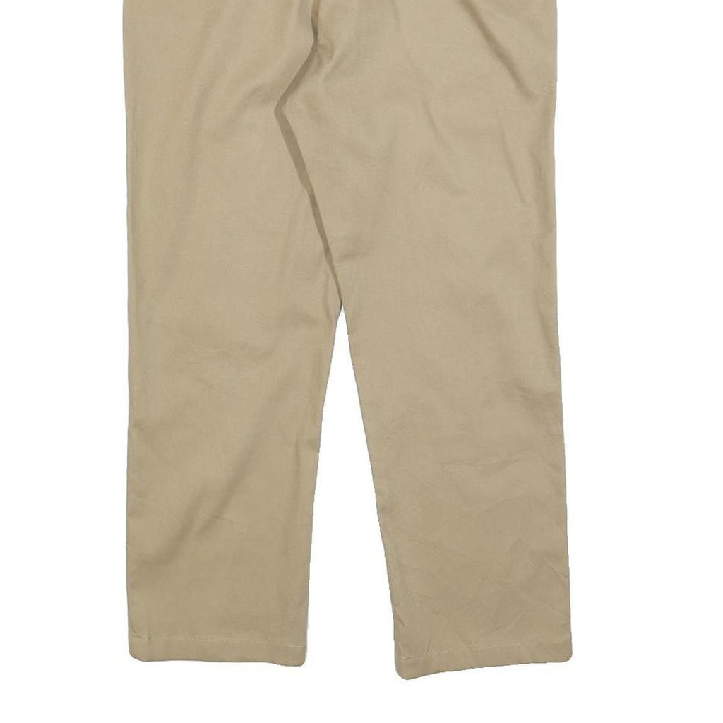 NAUTICA Mens Regular Fit Beige Cotton Blend Trousers W30 L24 Classic Zip Closure