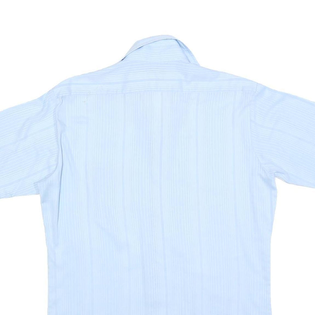 BRISTOL Mens Blue Cotton Blend Short Sleeve Shirt M Lightweight Casual