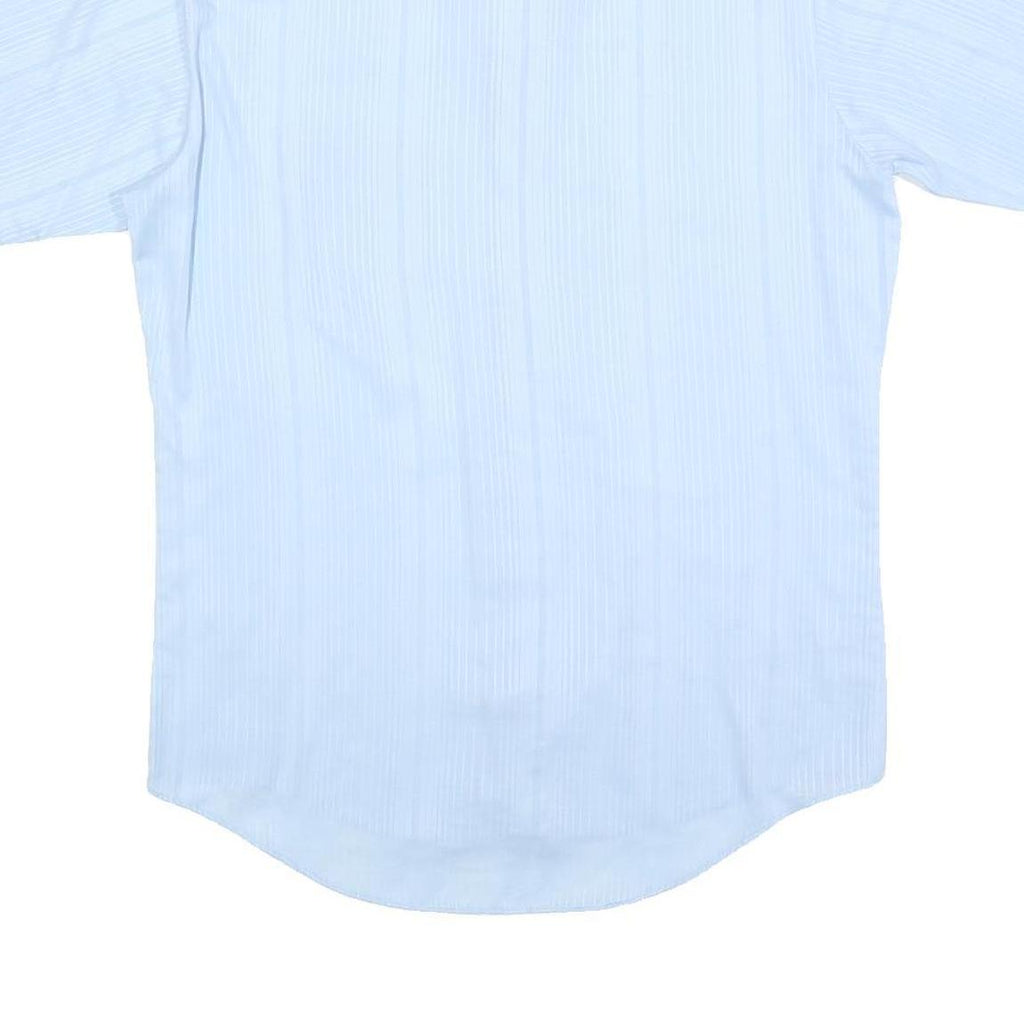 BRISTOL Mens Blue Cotton Blend Short Sleeve Shirt M Lightweight Casual