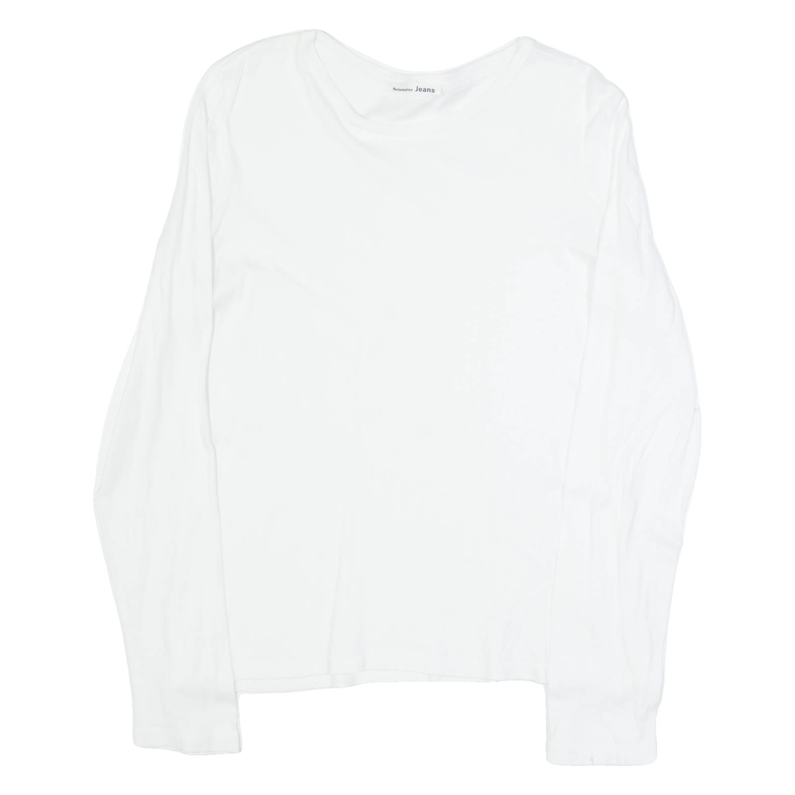 REFORMATION Mens T-Shirt White Long Sleeve S