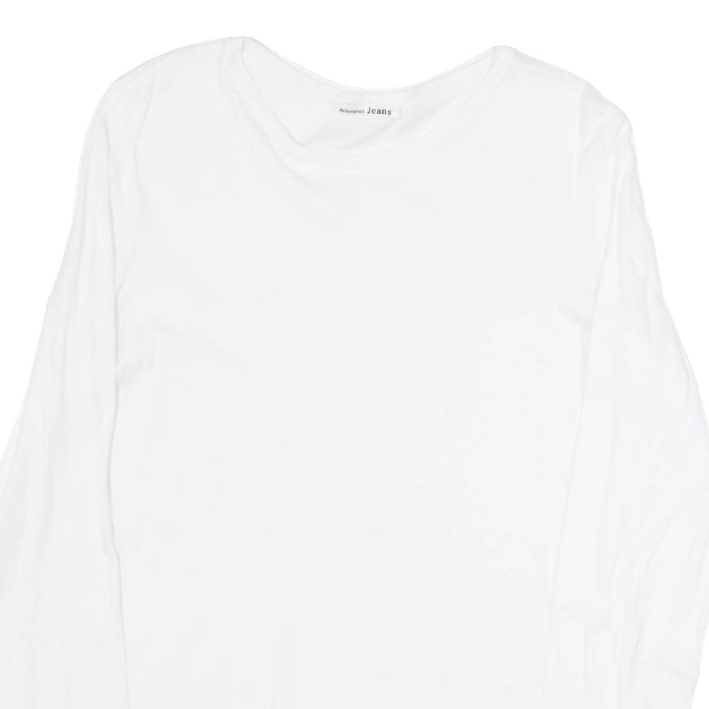 REFORMATION Mens T-Shirt White Long Sleeve S