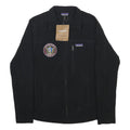 PATAGONIA Mens Black Fleece XS Zip Jacket Logo Patch Casual Outdoor Warm