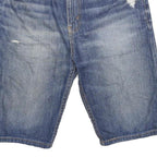 LEVI'S Mens Denim Blue Casual Shorts L W30 Comfortable Fit Distressed Detail
