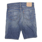LEVI'S Mens Denim Blue Casual Shorts L W30 Comfortable Fit Distressed Detail