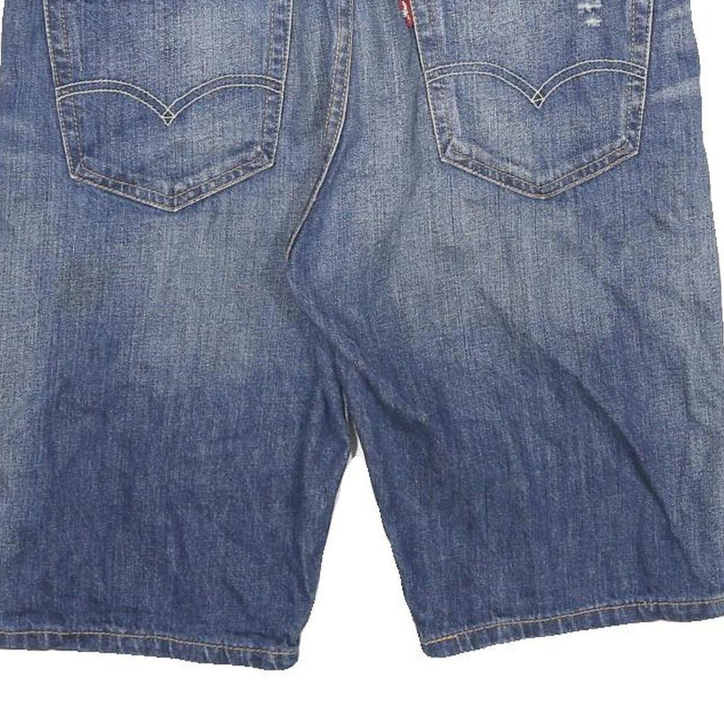 LEVI'S Mens Denim Blue Casual Shorts L W30 Comfortable Fit Distressed Detail