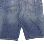 LEVI'S Mens Denim Blue Casual Shorts L W30 Comfortable Fit Distressed Detail