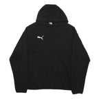 PUMA Womens Black Hoodie L Cotton Blend Pullover Hooded Sweatshirt Casual