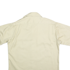 LORD JEFF Mens Cream Short Sleeve Shirt L Polyester Blend Utility Pocket