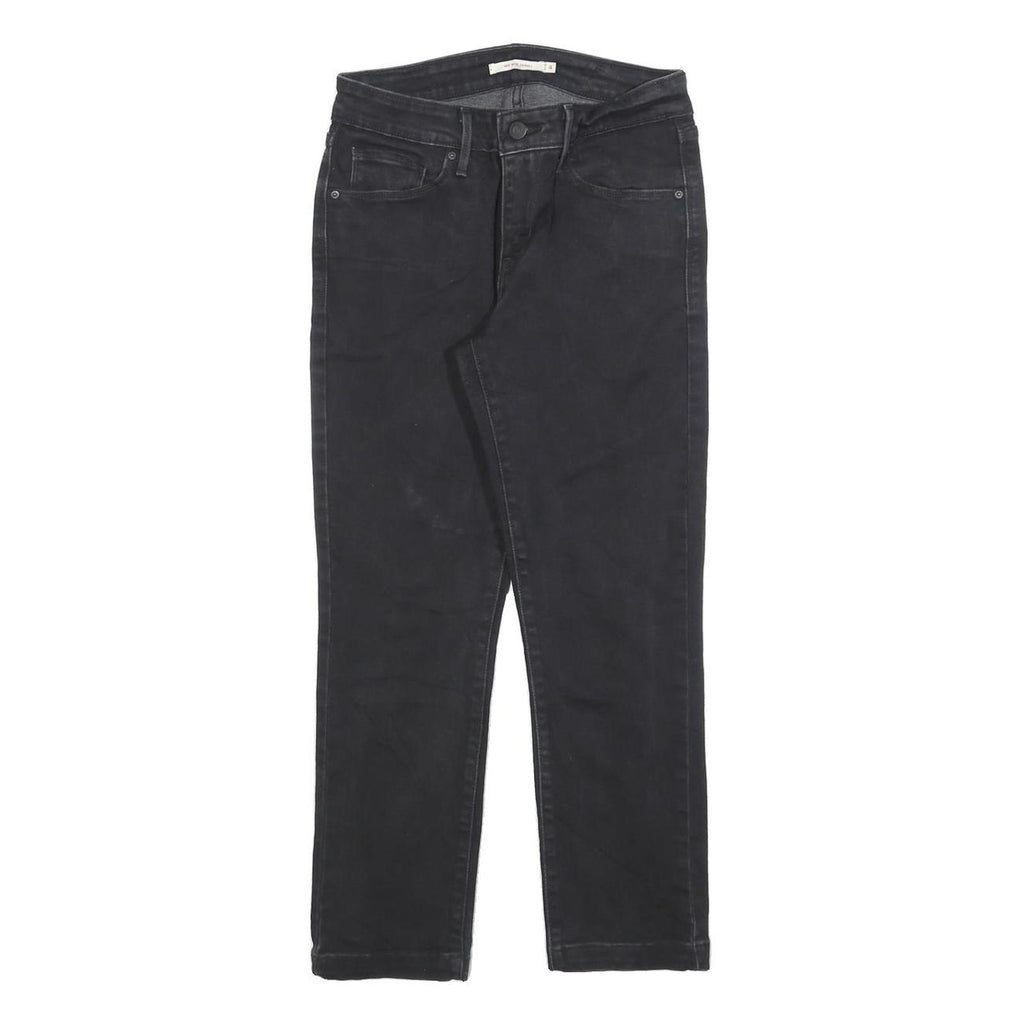 LEVI'S Womens Slim Black Denim Skinny Jeans Cotton Blend W27 L25 Classic Zip