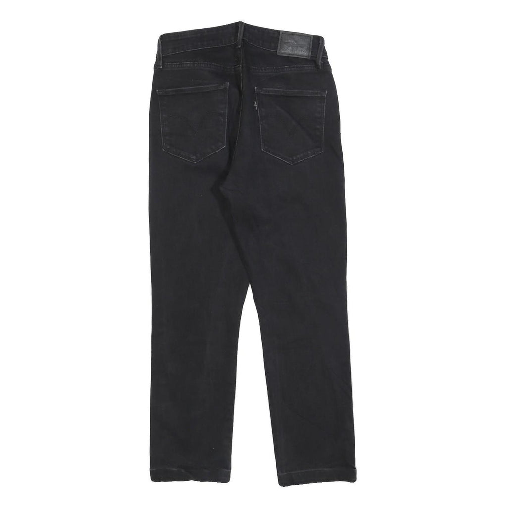 LEVI'S Womens Slim Black Denim Skinny Jeans Cotton Blend W27 L25 Classic Zip