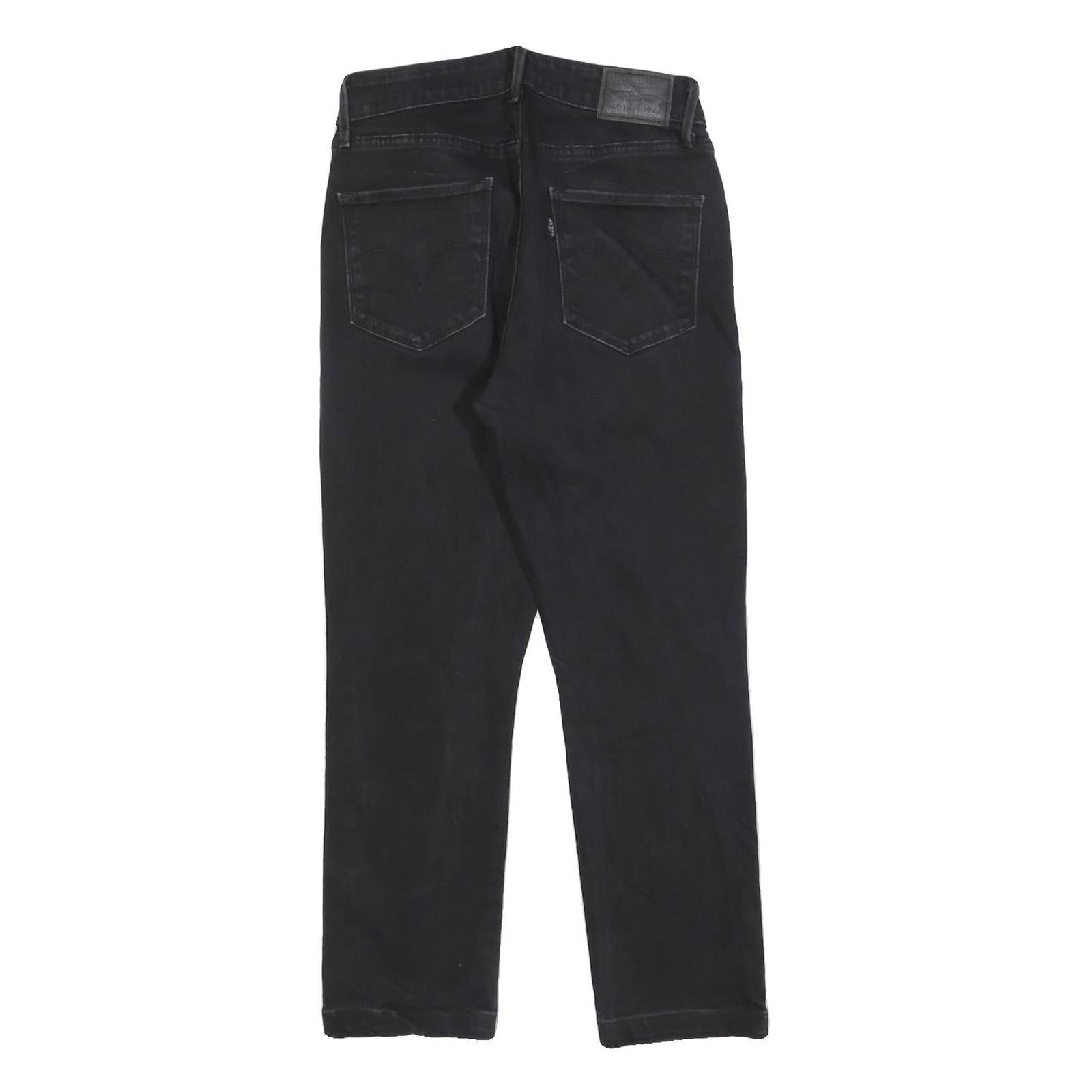 LEVI'S Womens Slim Black Denim Skinny Jeans Cotton Blend W27 L25 Classic Zip