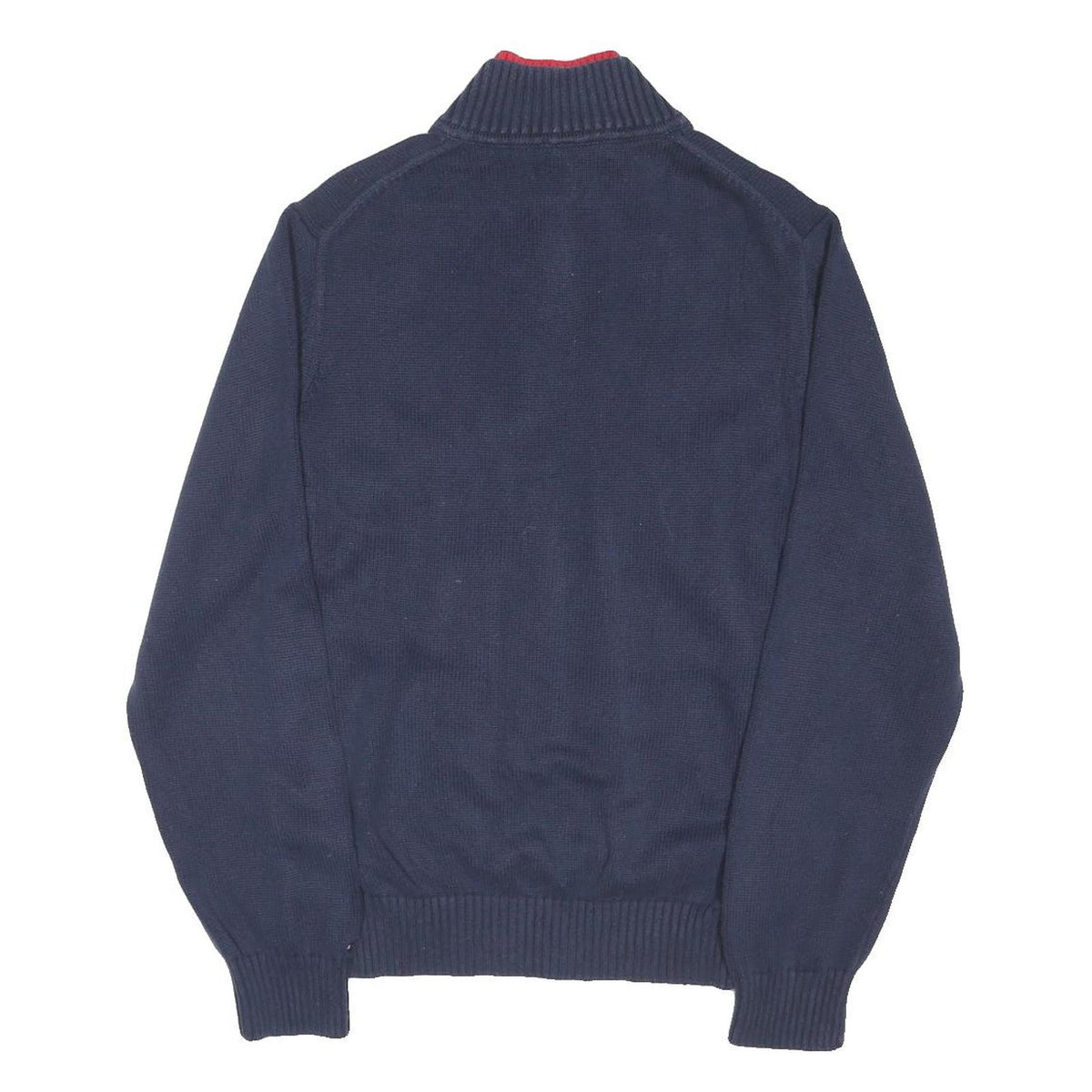 TOMMY HILFIGER Mens Navy Blue Patterned Pullover Crew Neck Basic Knit M Jumper