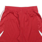 ADIDAS Mens Red & White Sports Casual Shorts L W32 Athletic ClimaCool