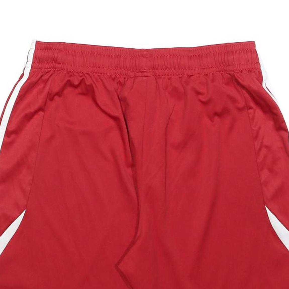 ADIDAS Mens Red & White Sports Casual Shorts L W32 Athletic ClimaCool