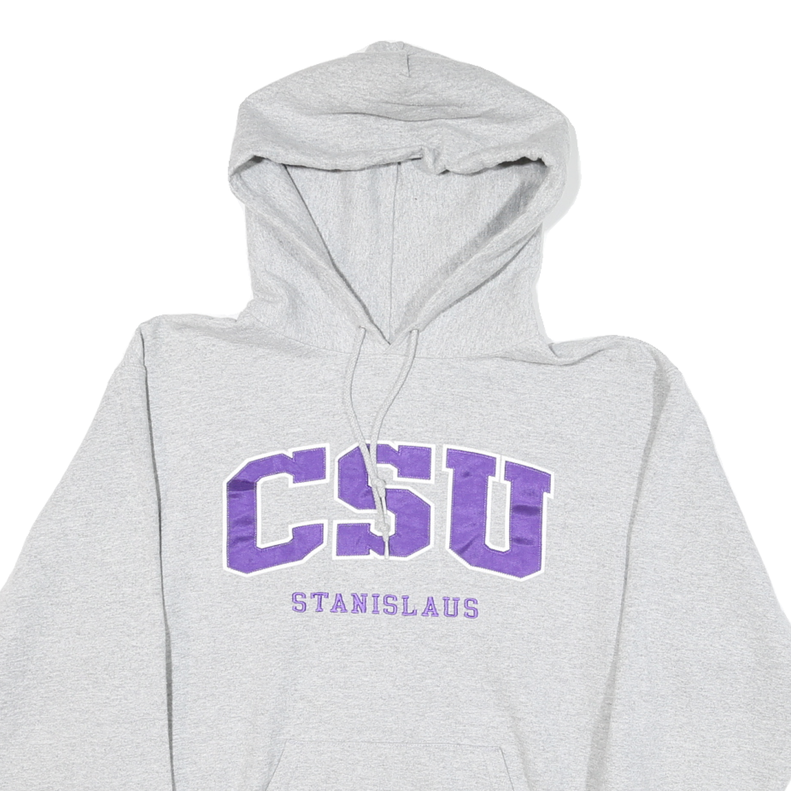 CHAMPION Mens Grey CSU Stanislaus Pullover Hoodie M College Print