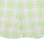 TOMMY HILFIGER Womens Shorts Green & Pink Check S W26 Casual Cotton Blend