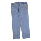 CARHARTT Mens Relaxed Light Blue Denim Jeans W40 L34 Classic Cotton Blend Zip