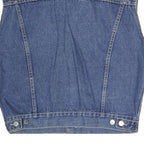 CAMPUSCO Mens Blue Denim Button Cotton Sleeveless Jacket M Casual Streetwear