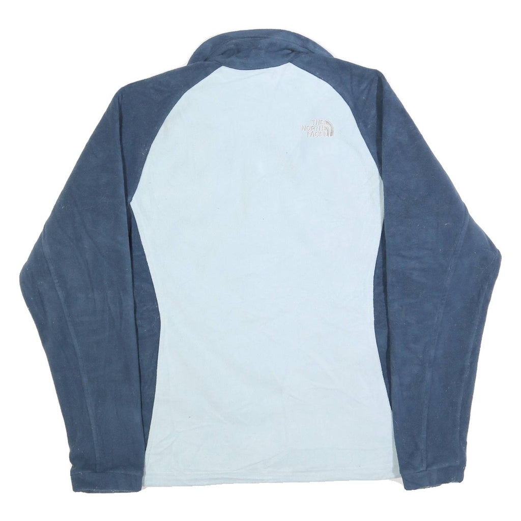 THE NORTH FACE Womens Blue Light Blue Zip Jacket M Polyester Fleece Outdoor