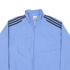 ADIDAS Womens Blue Jacket UK 18 Polyester Blend Zip Classic Sportswear