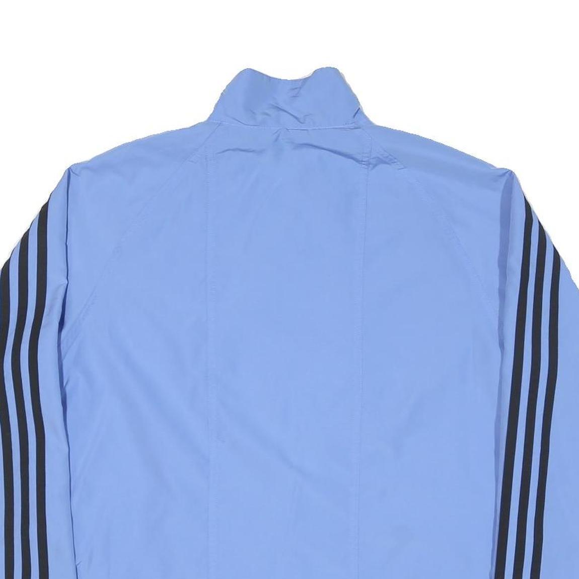 ADIDAS Womens Blue Jacket UK 18 Polyester Blend Zip Classic Sportswear