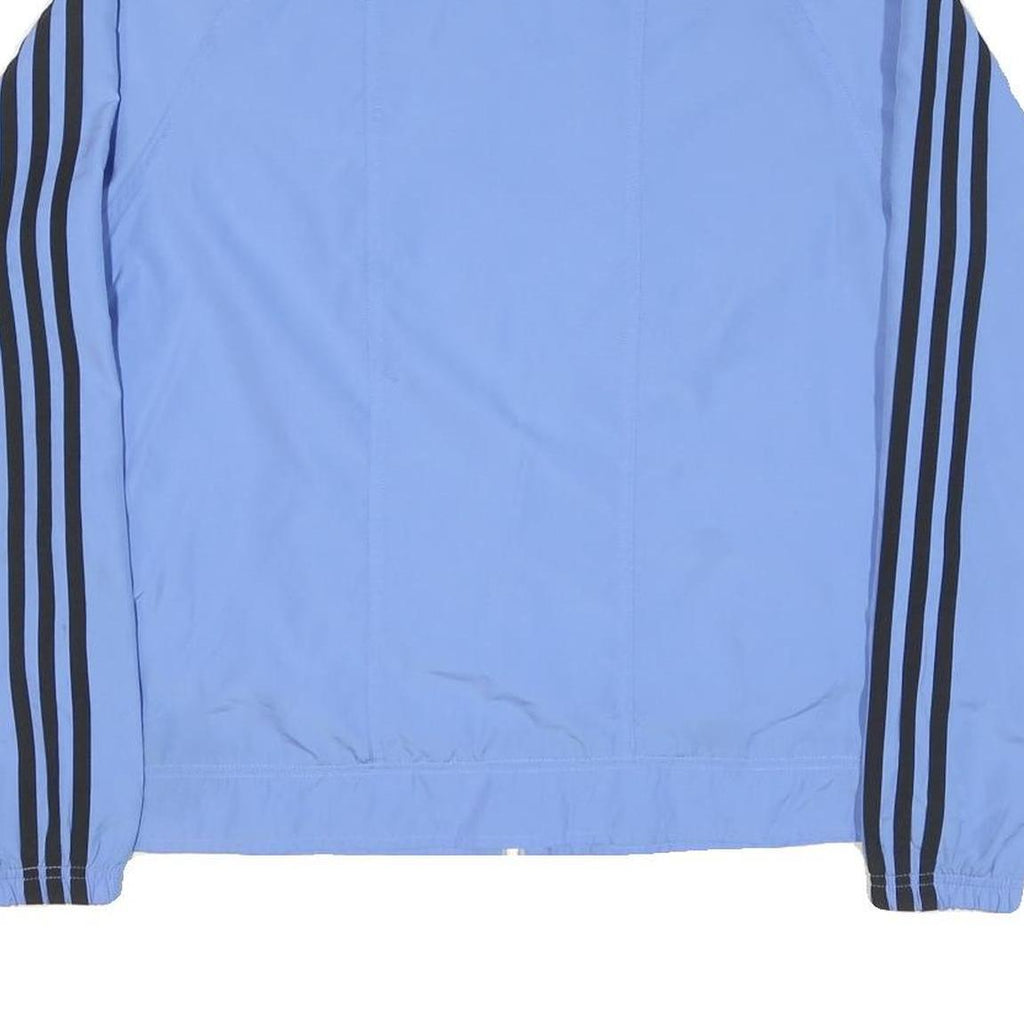 ADIDAS Womens Blue Jacket UK 18 Polyester Blend Zip Classic Sportswear
