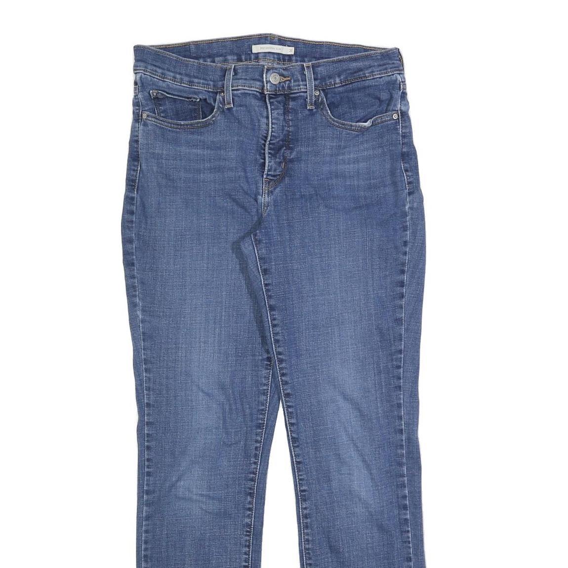 LEVI'S 312 Womens Jeans Blue Slim Straight Denim Medium W31 L32 Classic Fit Zip