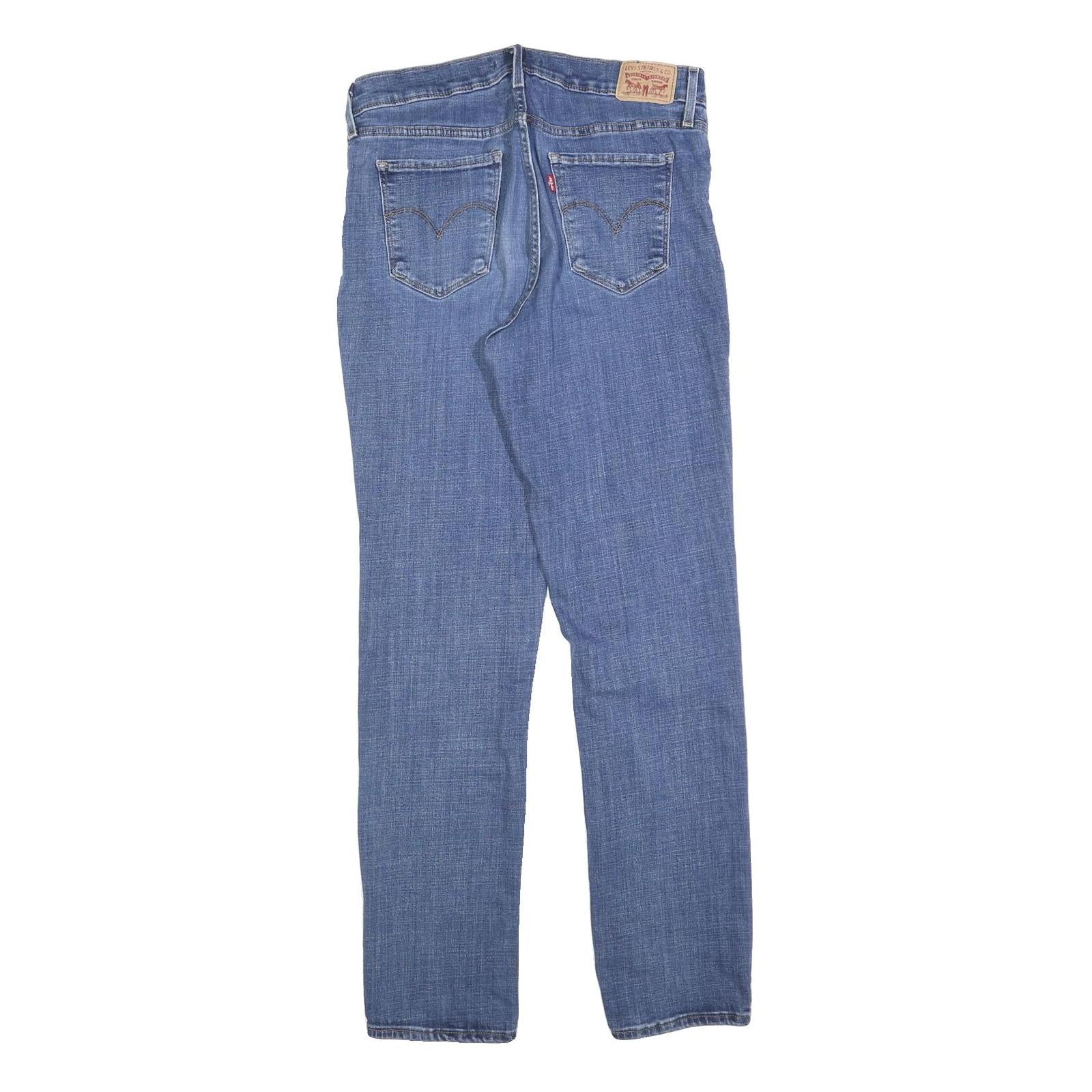 LEVI'S 312 Womens Jeans Blue Slim Straight Denim Medium W31 L32 Classic Fit Zip