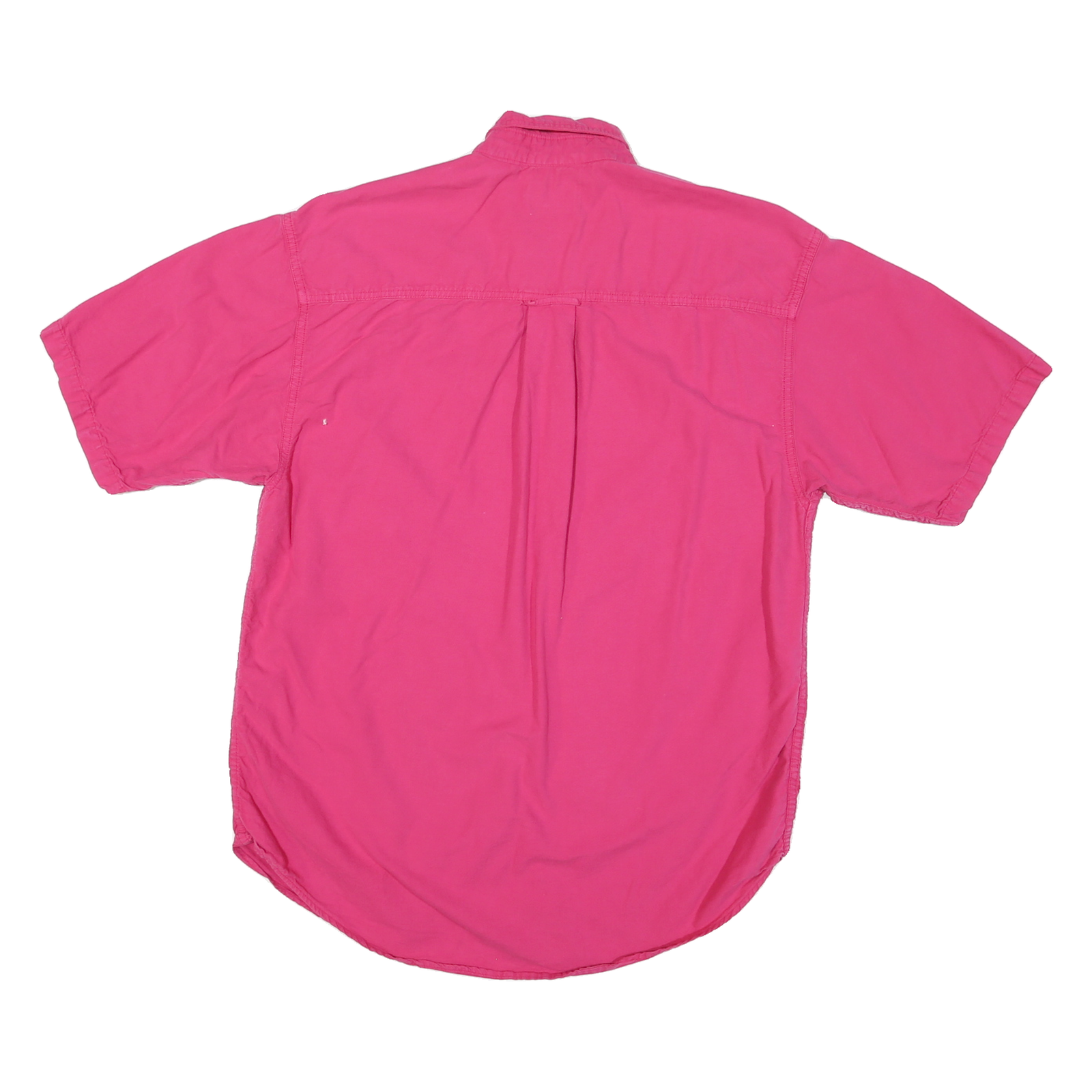 EDDIE BAUER Mens Pink Cotton Blend Casual Shirt L Button Down Short Sleeve