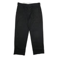 DICKIES Mens Polyester Blend Black Regular Zip Trousers W38 L32 Workwear