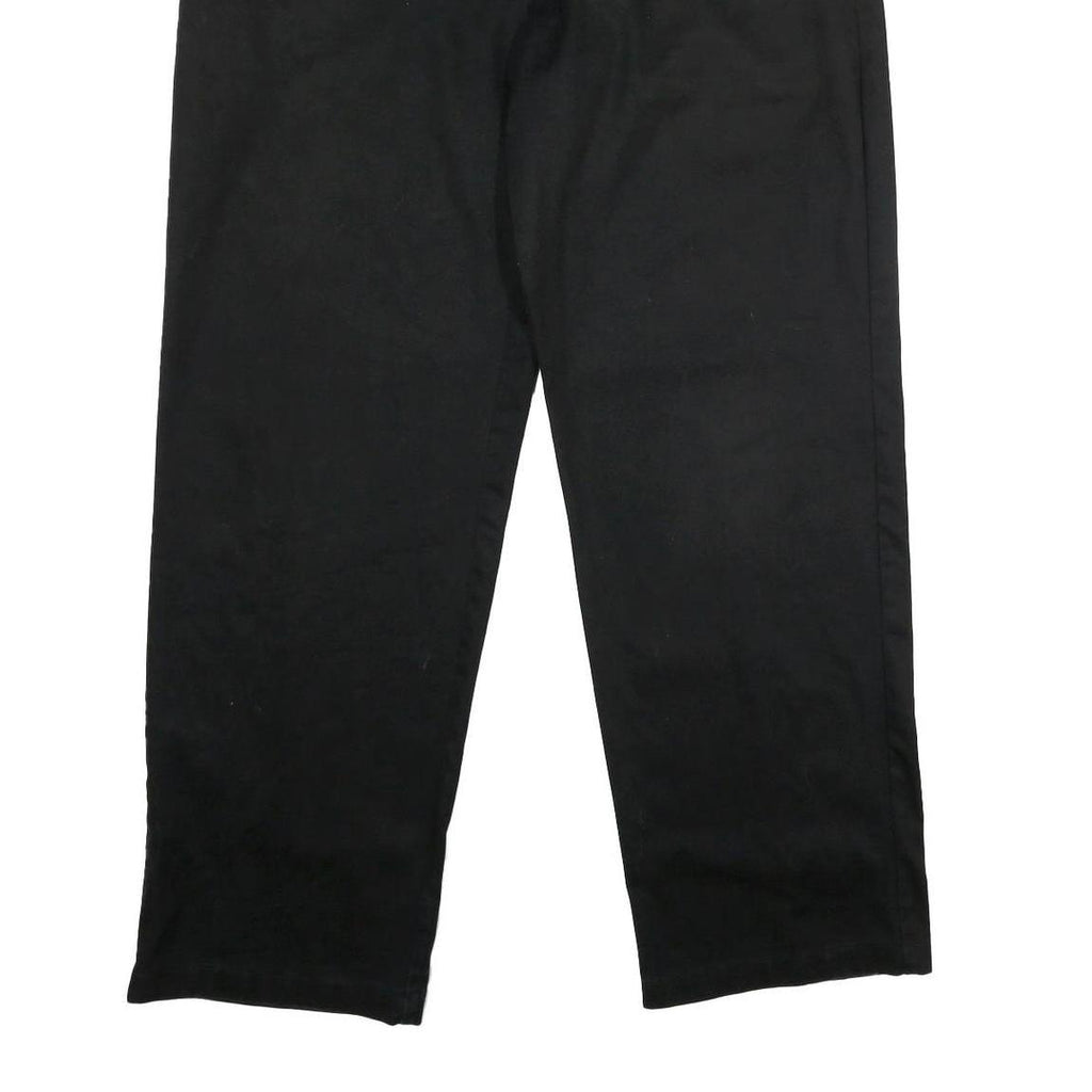 DICKIES Mens Polyester Blend Black Regular Zip Trousers W38 L32 Workwear