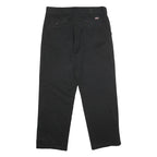 DICKIES Mens Polyester Blend Black Regular Zip Trousers W38 L32 Workwear