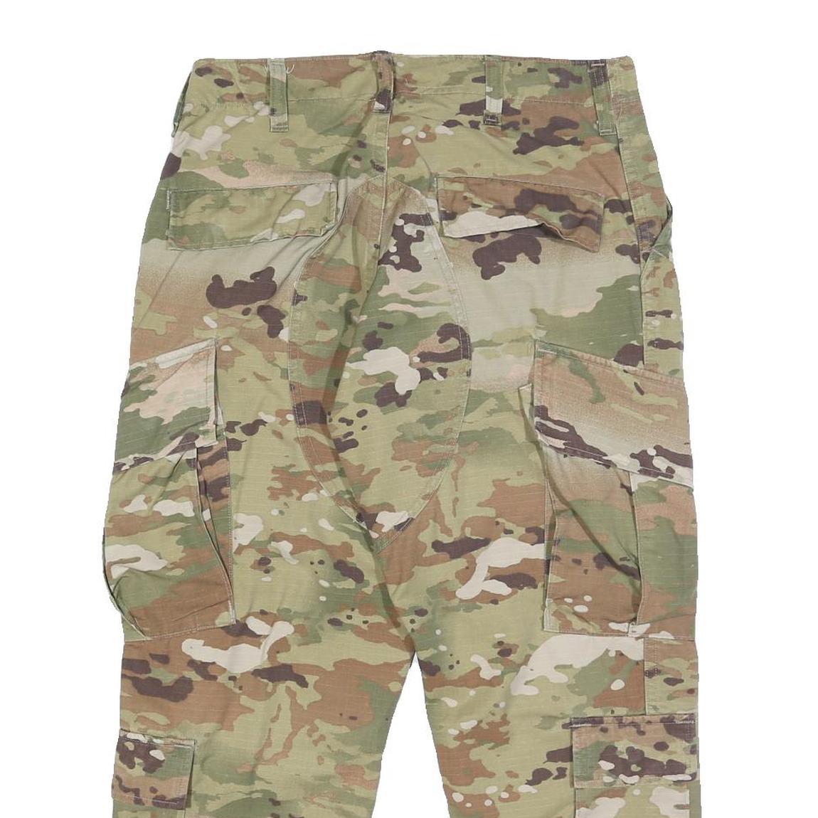 Mens Cotton Blend Camouflage Regular Fit Cargo Trousers W30 L25 Outdoor Utility