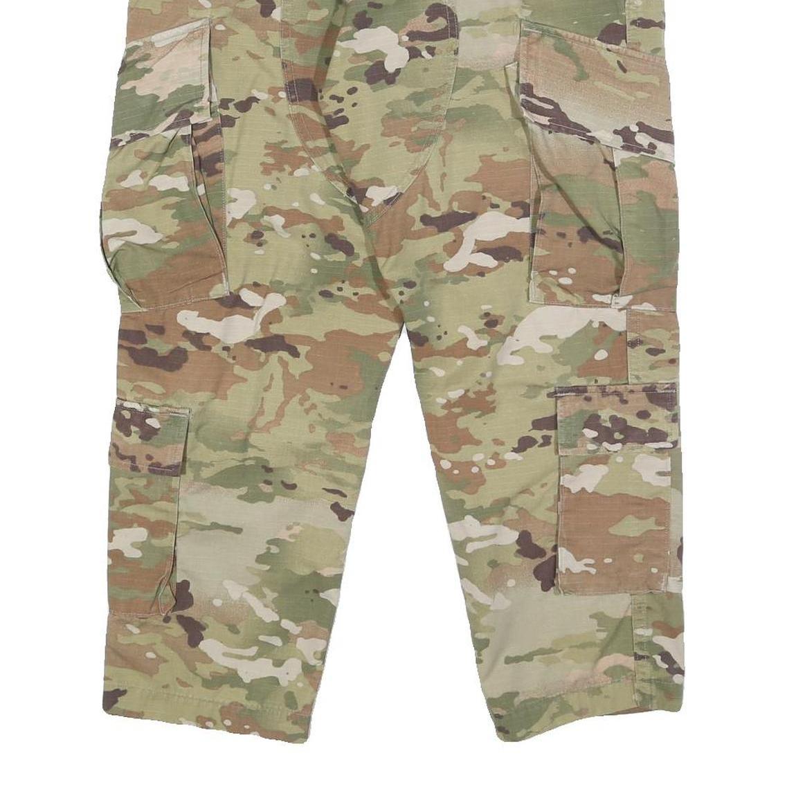 Mens Cotton Blend Camouflage Regular Fit Cargo Trousers W30 L25 Outdoor Utility