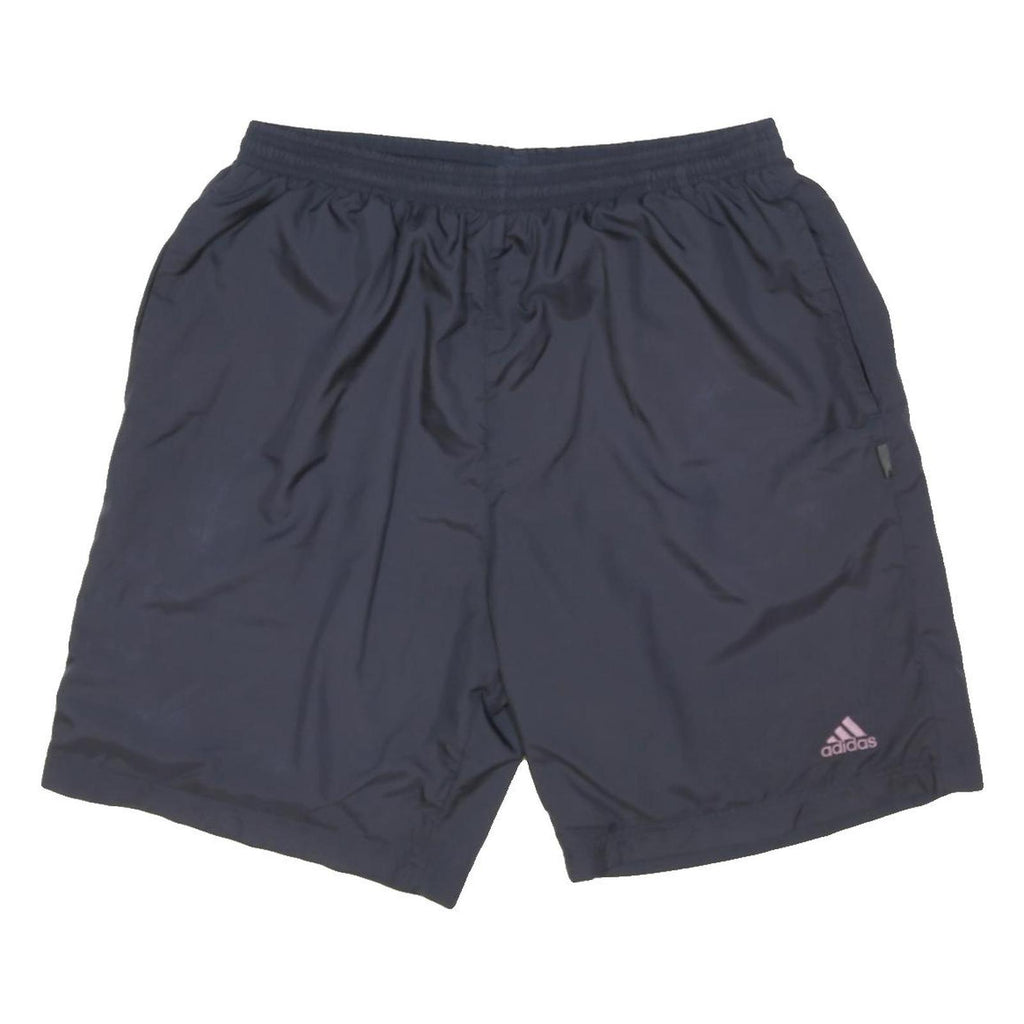 ADIDAS Mens Navy Blue Casual Shorts L W30 Polyester Lightweight Comfort