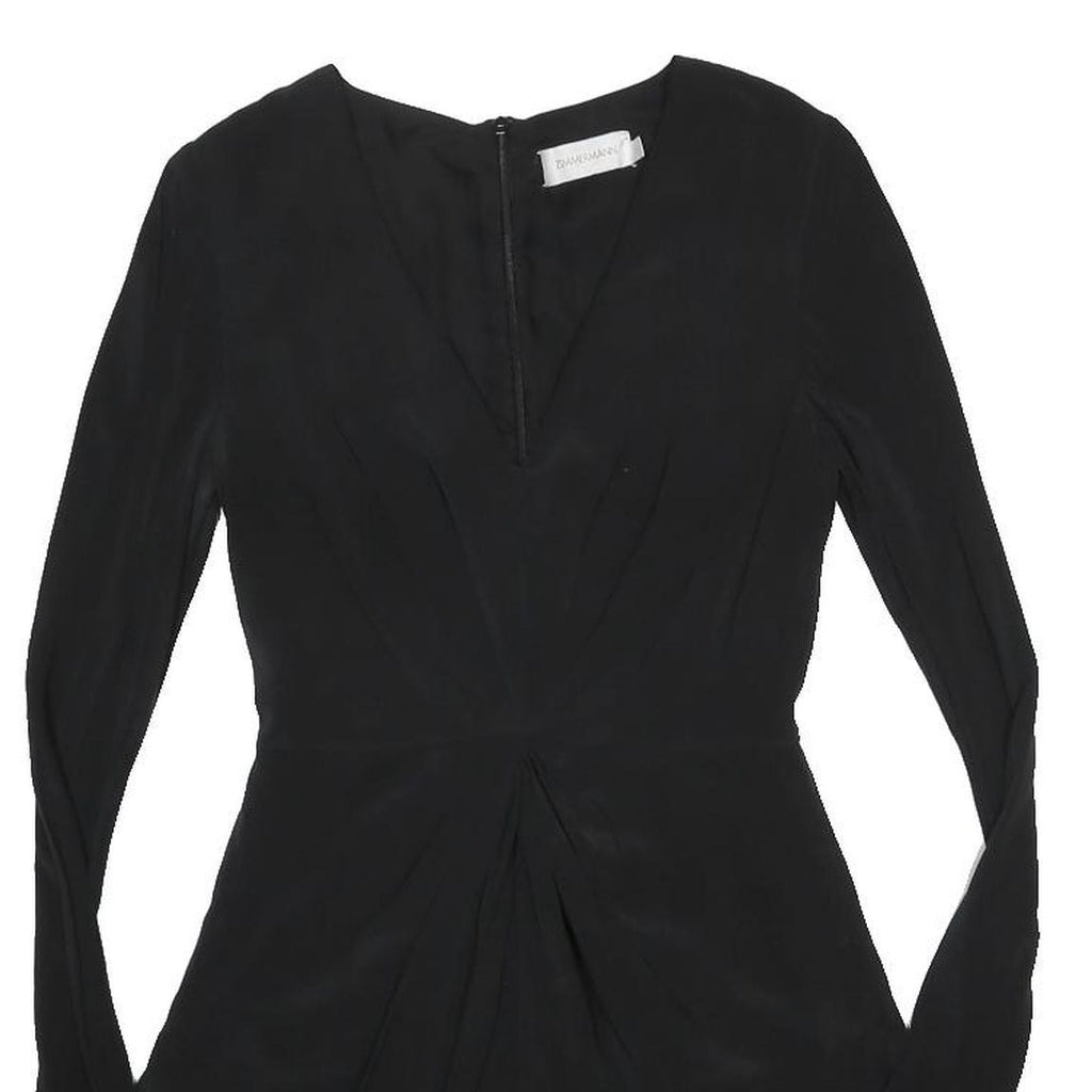 ZIMMERMANN Womens Black Playsuit Silk Long Sleeve XS Elegant Designer