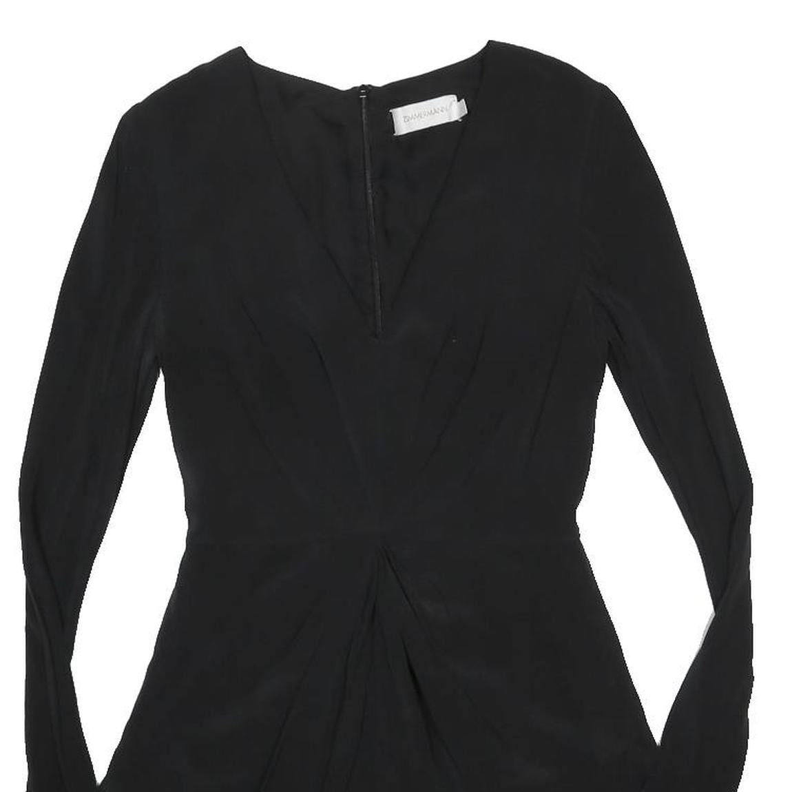 ZIMMERMANN Womens Black Playsuit Silk Long Sleeve XS Elegant Designer