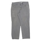 CARHARTT Mens Cotton Blend Grey Relaxed W34 L27 Workwear Trousers Zip Closure