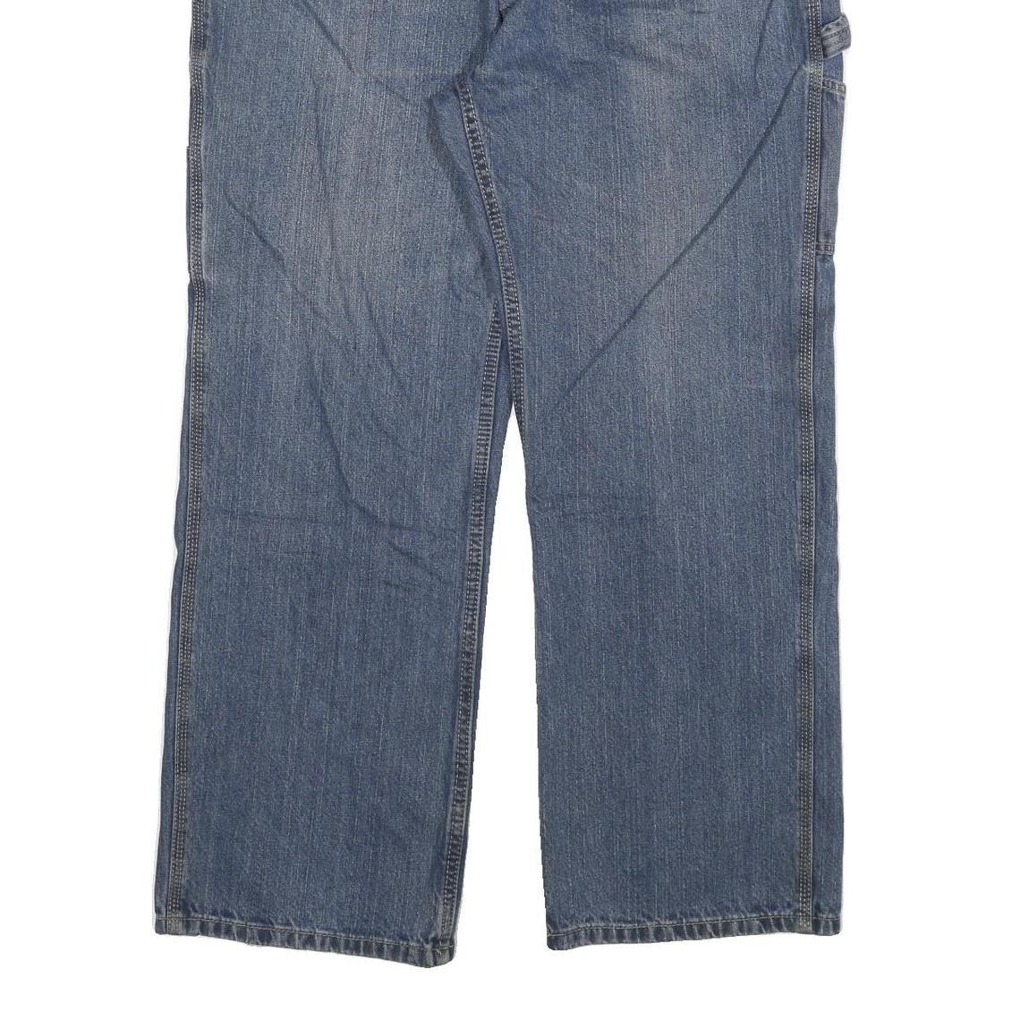 CARHARTT Mens Jeans Blue Regular Straight Denim Medium W34 L27 Workwear Zip